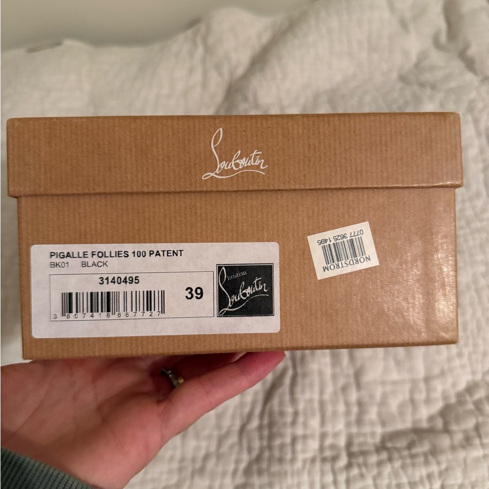 Christian Louboutin Pigalle Follies 100mm Patent Leather Black Heels size 39 EU - Picture 10 of 10